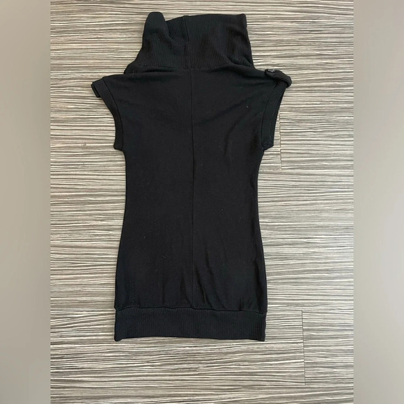Chic Timing Brand Cowl Neck Black T-Shirt XS/S - Picture 5 of 5
